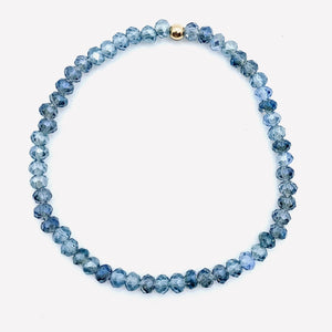 Single faceted beaded bracelet (without charm_)