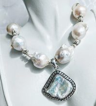 Load image into Gallery viewer, Margot - Extra large Baroque and Sterling silver necklace