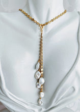 Load image into Gallery viewer, Gold necklace with detachable Keshi pearl tassel