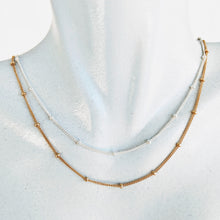 Load image into Gallery viewer, &quot;Tess&quot; ~ sweet petite necklace with detachable pearl pendant
