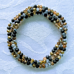 Multi-Sparkle triple wrap bracelet / necklace collection (see all photos)