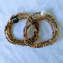Load image into Gallery viewer, Sparkle triple wrap bracelet / necklace collection (see all photos)