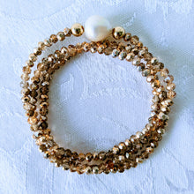 Load image into Gallery viewer, Sparkle triple wrap bracelet / necklace collection (see all photos)