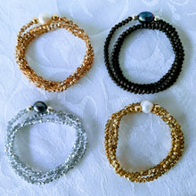 Load image into Gallery viewer, Sparkle triple wrap bracelet / necklace collection (see all photos)