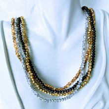 Load image into Gallery viewer, Solo Sparkle triple wrap bracelet / necklace (see all photos)