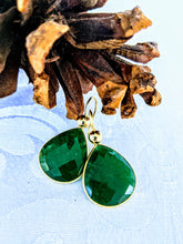 Load image into Gallery viewer, Single faceted earrings in Sterling silver or gold Vermeil with interchangable beads (See all color options)