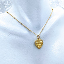 Load image into Gallery viewer, 14k gold fill Satellite chain with Fleur de Lis pendant
