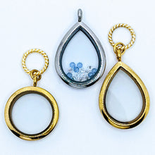 Load image into Gallery viewer, Stainless Steel Floating Glass Locket Pendant