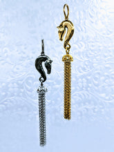 Load image into Gallery viewer, Horse Head Tassel Pewter pendant (available in pewter or gold plate over pewter)