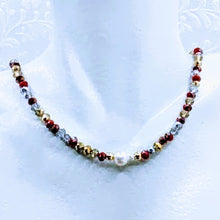 Load image into Gallery viewer, Single Pearl Sparkle Necklaces (Six colors to choose from)