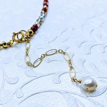 Load image into Gallery viewer, Single Pearl Sparkle Necklaces (Six colors to choose from)