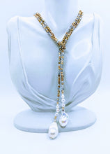 Load image into Gallery viewer, 40" Sparkle lariat with pearls (see all color options)