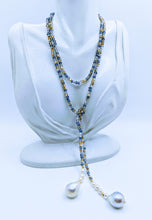 Load image into Gallery viewer, 40" Sparkle lariat with pearls (see all color options)