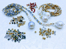 Load image into Gallery viewer, 40" Sparkle lariat with pearls (see all color options)