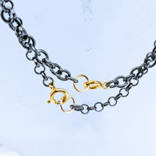 Load image into Gallery viewer, Gunmetal adjustable chain necklace with detachable gunmetal Pearl pendant