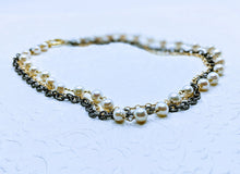 Load image into Gallery viewer, Gunmetal triple chain with Pearl - 20"