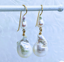 Load image into Gallery viewer, Ear hugger pearl drop earrings