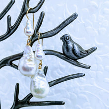 Load image into Gallery viewer, Ear hugger pearl drop earrings