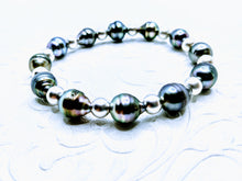 Load image into Gallery viewer, Multi Tahitian pearl bracelet - 14Kgf or Sterling beads