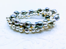 Load image into Gallery viewer, Sterling silver bracelet with matte and bright Sterling or gold bead accents