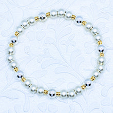 Load image into Gallery viewer, Sterling silver bracelet with matte and bright Sterling or gold bead accents