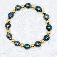 Load image into Gallery viewer, Multi Tahitian pearl bracelet - 14Kgf or Sterling beads