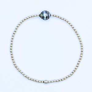 Single Tahitian pearl bracelet