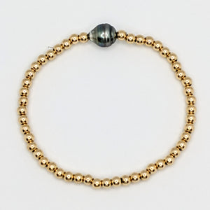 Single Tahitian pearl bracelet