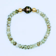 Load image into Gallery viewer, Single Tahitian pearl and gemstone bracelet(s)