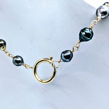Load image into Gallery viewer, Hand-wired Tahitian pearl necklace