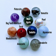 Load image into Gallery viewer, Delicate gold chain with petite baroque pearls & aquamarine shown (see all gem options).