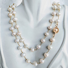 Load image into Gallery viewer, Freshwater pearl chain necklace
