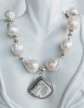 Load image into Gallery viewer, Margot - Extra large Baroque and Sterling silver necklace