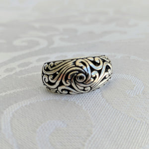Sterling silver filagree ring