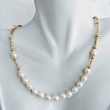 Load image into Gallery viewer, Baby Baroque freshwater pearl collar necklace - available in Sterling silver