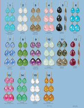 Load image into Gallery viewer, Triple faceted earrings (shown in Iolite Color Hydro Quartz)