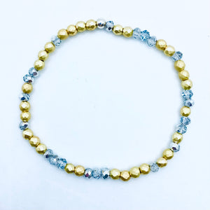 Single faceted beaded bracelet (without charm_)