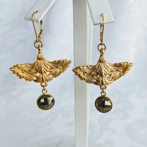 Gold plate Brittanium drop earrings