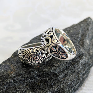 Sterling silver filagree ring