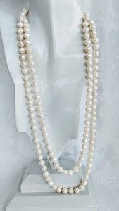 Long cultured freshwater pearl (10mm) necklace