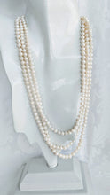 Load image into Gallery viewer, Long cultured freshwater pearl (5mm x 6mm) necklace
