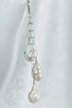 Load image into Gallery viewer, Extra large &amp; long Baroque pearl enhancer on Sterling silver chain
