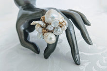 Load image into Gallery viewer, Cultured Baroque pearl hand wrapped 14k gold fill wire ring
