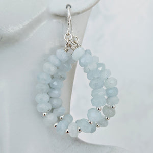 Aquamarine teardrop earrings