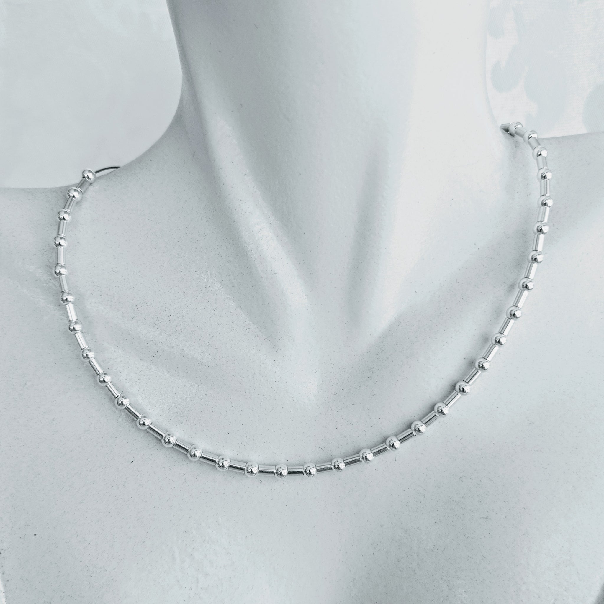 Silver Beaded Necklace