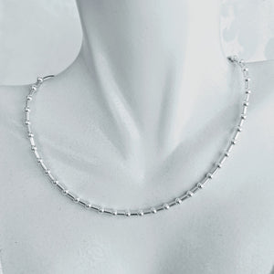 Simple & Elegant, Sterling silver beaded necklace