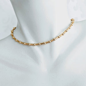 Simple & Elegant, 14k gf beaded necklace