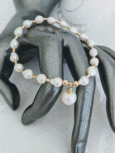 Baby Baroque freshwater pearl drop bracelet