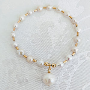 Baby Baroque freshwater pearl drop bracelet