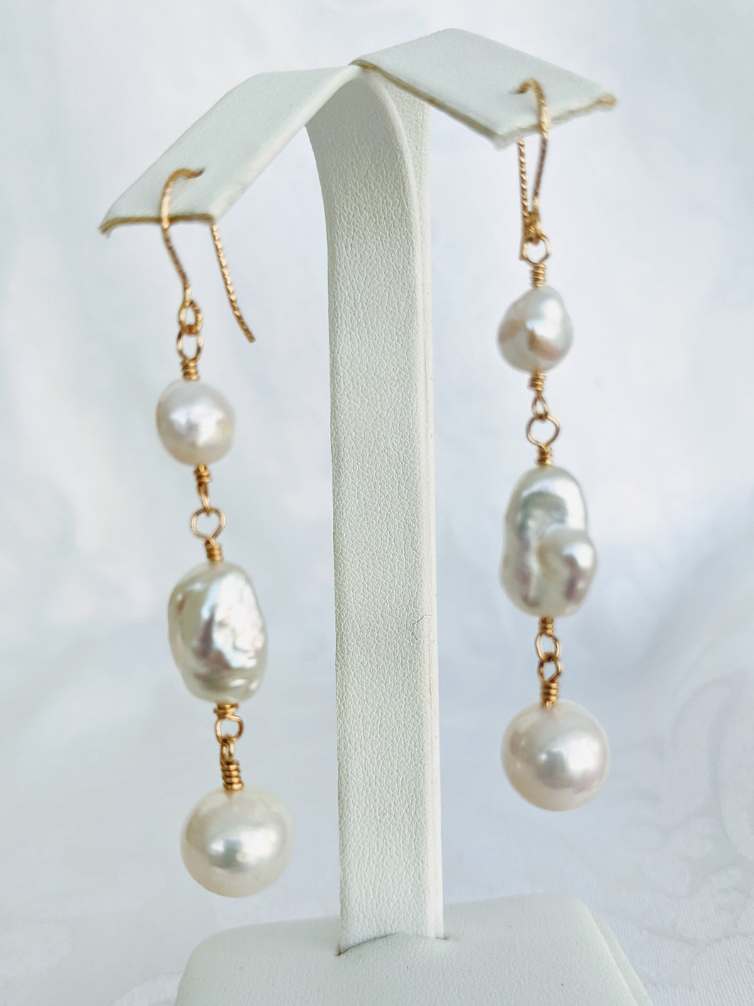 Triple Pearl earrings